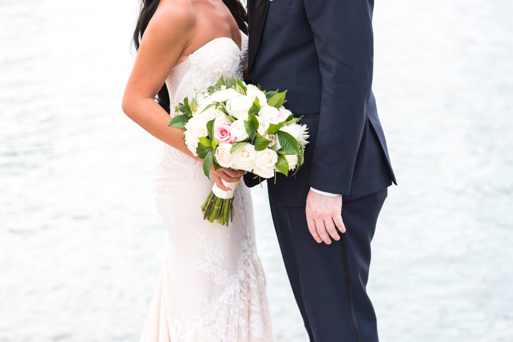 Traditional Elegant White Bridal Bouquet Chicago