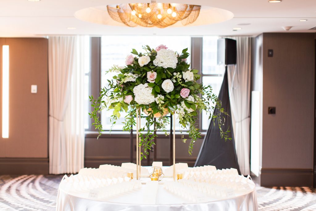 Traditional Elegant Reception Wedding Flowers and Centerpiece Londonhouse Chicago