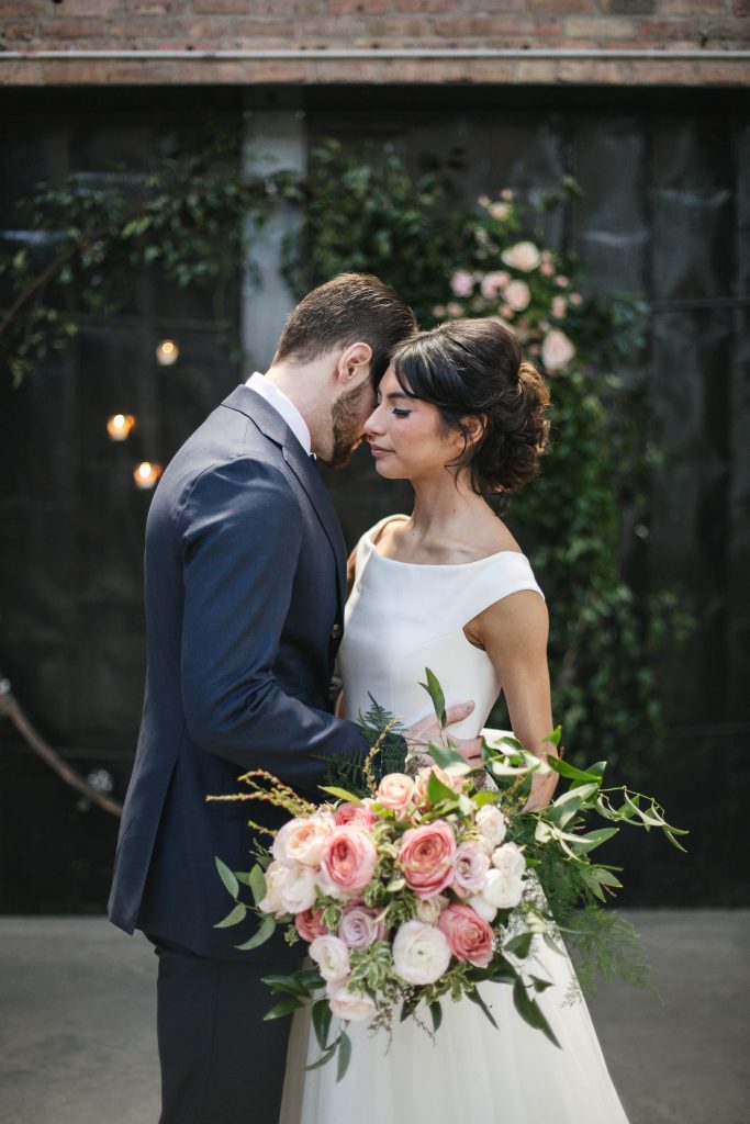 Lush Rustic Modern Bridal Bouquet and Wedding Arch Fairlie Chicago