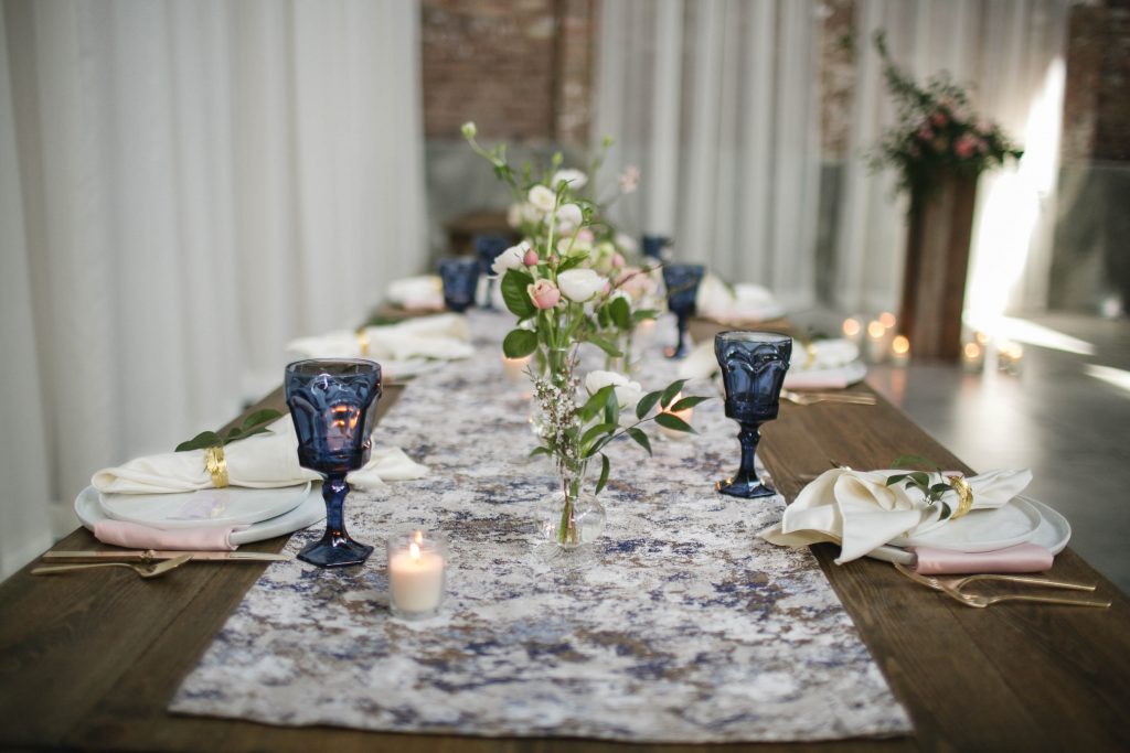 Rustic and Modern Wedding Reception Tablescape Flower Centerpiece Fairlie Chicago