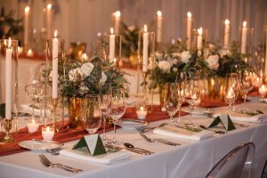 Romantic Winter Wedding Reception Table