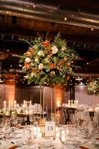 Romantic Winter Wedding Tall Centerpiece