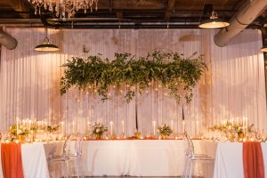 Romantic Winter Wedding Greenery Canopy