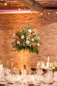 Romantic Winter Wedding Tall Centerpiece