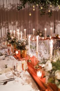 Romantic Winter Wedding Table Runner