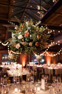 Romantic Winter Wedding Tall Centerpiece