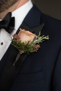 Romantic Winter Wedding Boutonniere