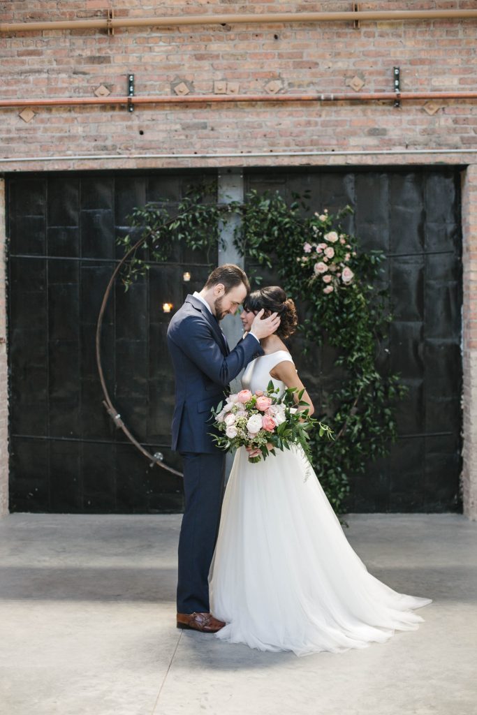 Lush Rustic Modern Bridal Bouquet and Wedding Arch Fairlie Chicago