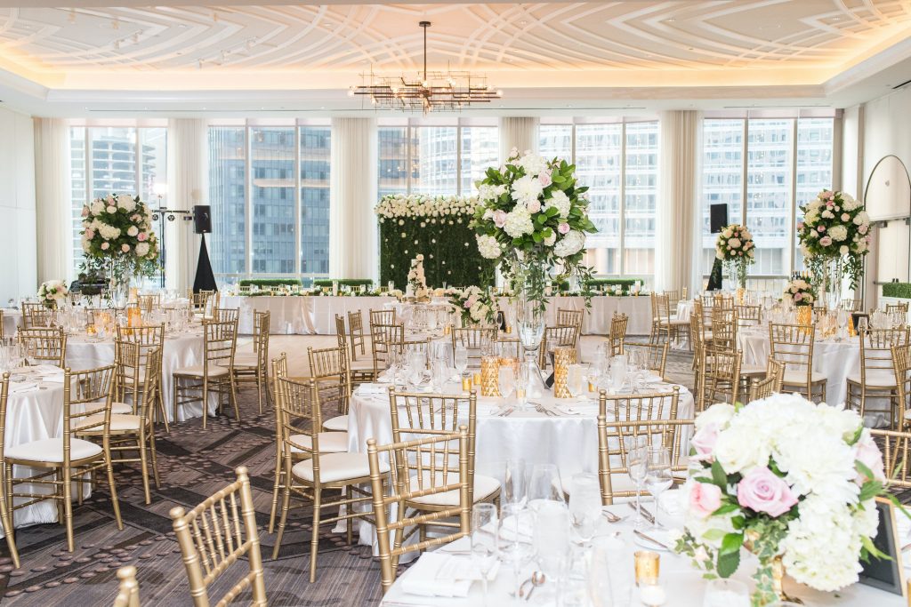 Traditional Elegant Reception Wedding Flowers and Centerpiece Londonhouse Chicago