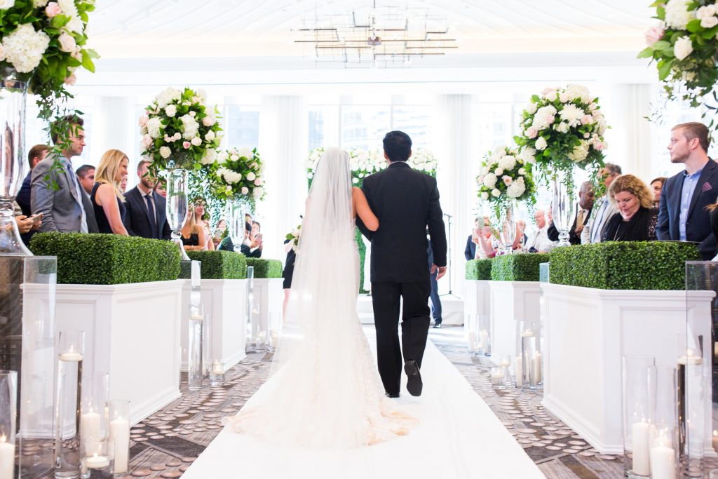 Traditional Elegant Wedding Ceremony Arch Flowers Londonhouse Chicago